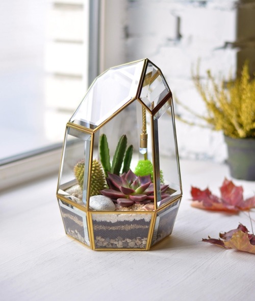 sosuperawesome: Geometric Terrariums and Candle Holders, by The Glass Garden on Etsy