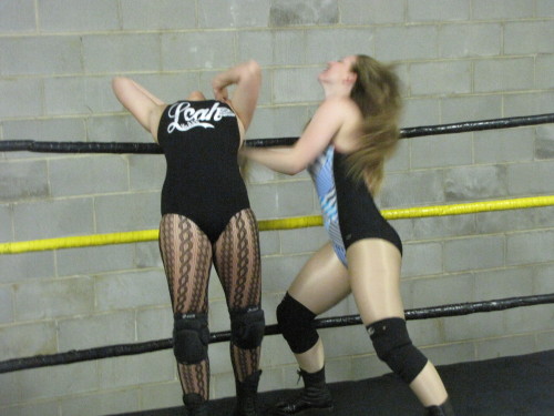 Leah Von Dutch vs Nevaeh http://nefemalewrestling.com