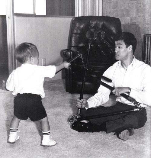 Bruce Lee and Brandon Lee