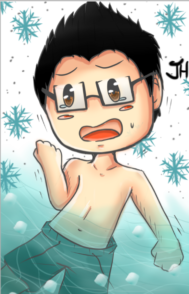 littlebeans2216:  Here’s a quick crappy chibi doodle I did of Mark doing the Ice