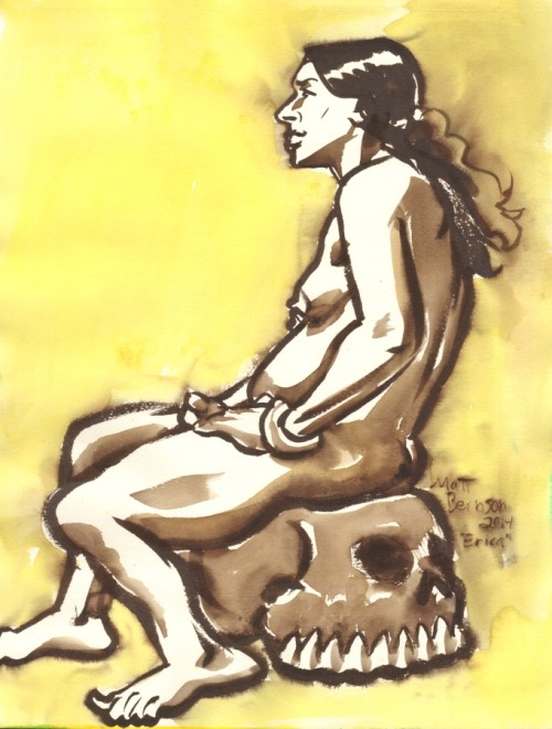 drawings of Erica ink & watercolor on porn pictures