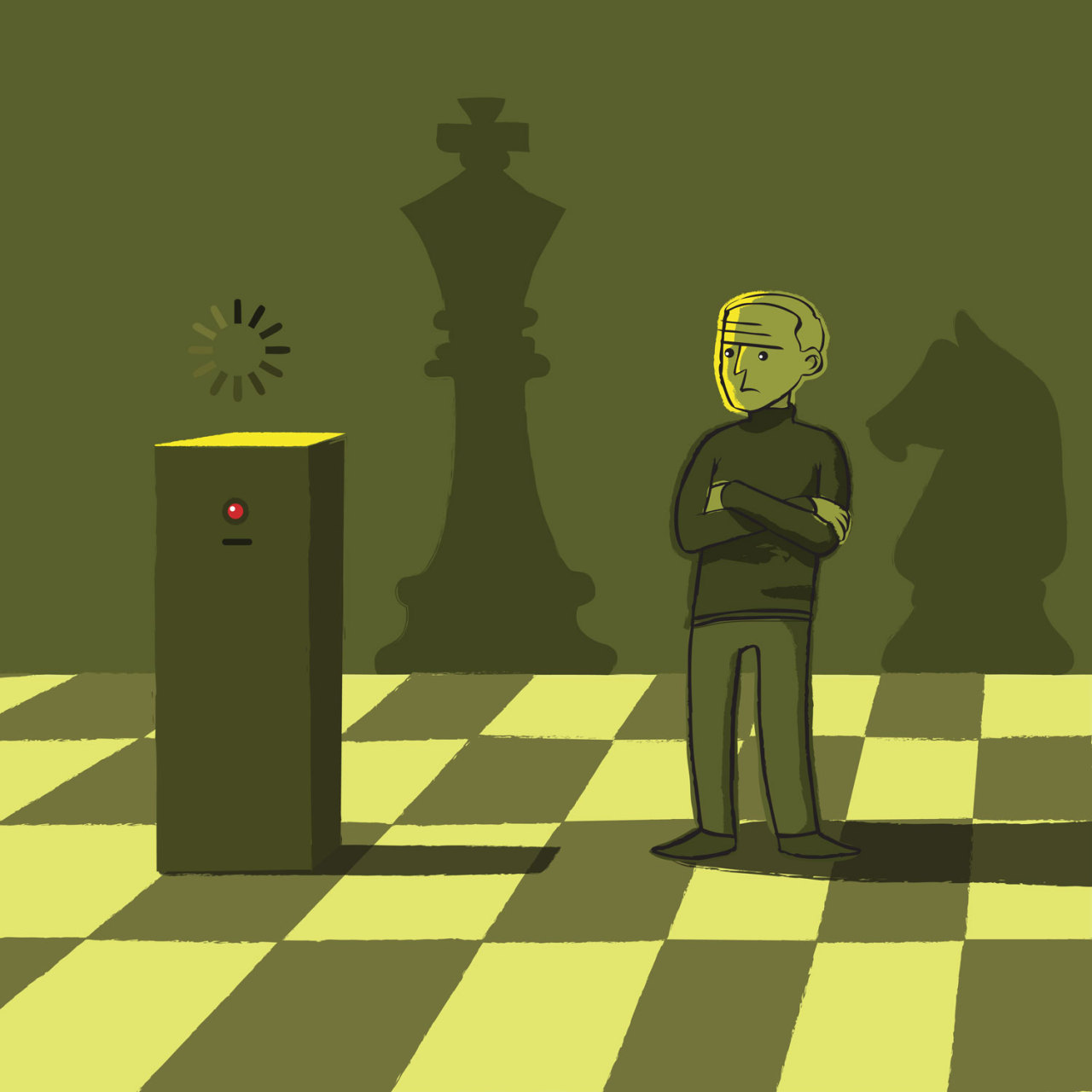 I animated the final match between Garry Kasparov and Deep Blue