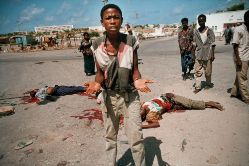 historicaltimes:Aftermath of Pakistani soldiers under a UN mandate opening fire on demonstrators who