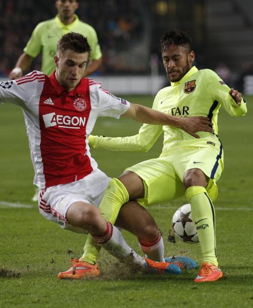 fzneymar:  UEFA Champions League - Ajax 0:2 Barcelona (05.11.2014)
