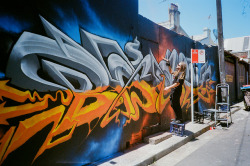 Basix burning the back wall at The Gladdy