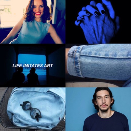 dontgogradymyheart:Daisy Ridley and Adam Driver/ Rey and Ben Solo Aesthetic: ColorsWhich one is your