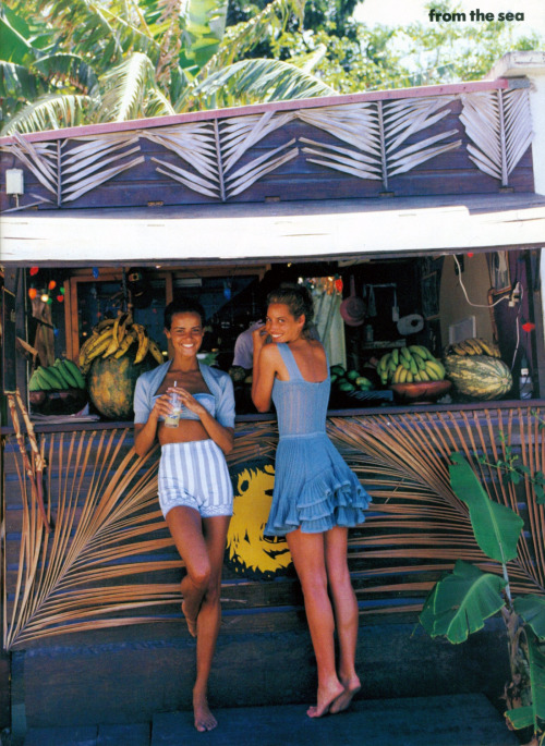 a-state-of-bliss: Vogue US June 1992 - Nadege Dubosfertus & Christy Turlington by Patrick Demarc