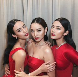 tropicale-moderne:  Si Phitsinee, Organ Rasee, and Rawiwan Bunprachom at a Cartier Thailand event      