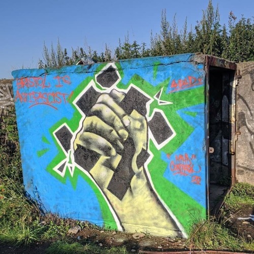 Antifascist mural in Bristol, UK