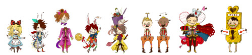 ellejolras:les amis as alice in wonderland characters bc i’m krazy and cornyenjolras-alice, combefer