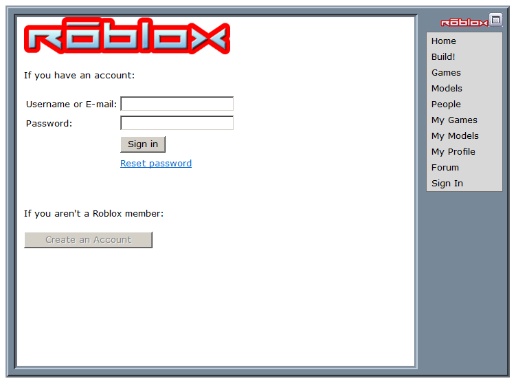 Old Roblox Client Search - roblox 2008 look website