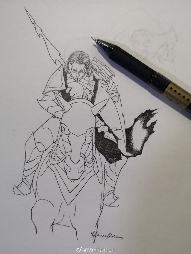 glacierpaimon:Baden the KnightDid the line art months ago….I just finish it nowFor King and Country