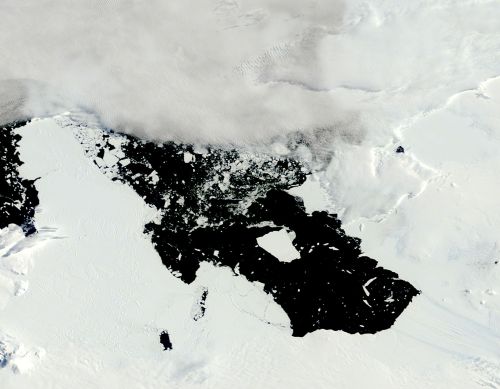 Pine Island Glacier collapse inevitable This image was taken by the MODIS instrument on NASA’s