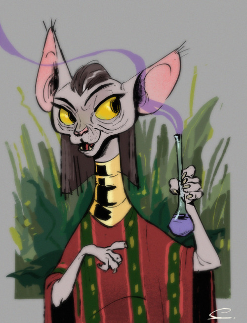 The Sphinx Cat Magi .A character I had on my drive and decided to finish.-Sitari