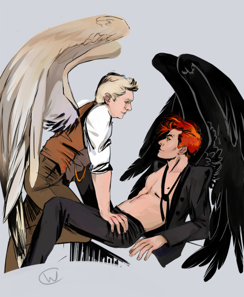 wolfcharm:ma boys ♥Wow, Crowley in this, and the look on Aziraphale&rsquo;s face, just.. *chef&rsquo