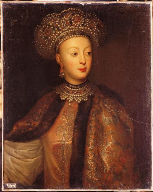 Portrait of the wife of the Russian ambassador Andrei Matvieiev by Matthieu des Angles,c. 1705