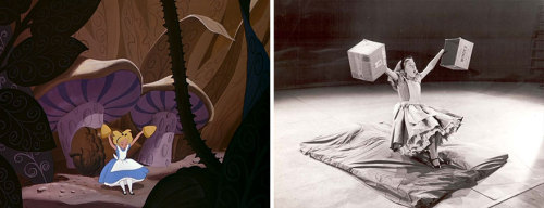 Old Photos Reveal How Disneys Animators Used A Real-Life Model To Draw Alice In Wonderland