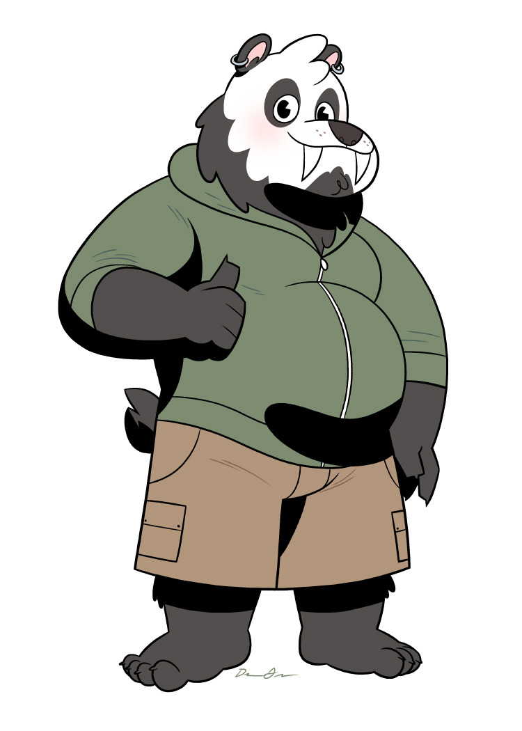 reallifescomedyrelief:  itsbetterbig:  yara-bear:  My saber tooth panda character
