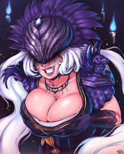 zferolie:  Nox, Goddess of Night, from the game Smite.Art done by Jack AKA randomboobguy. You can see the other 2 versions here, be warned the are nsfw.