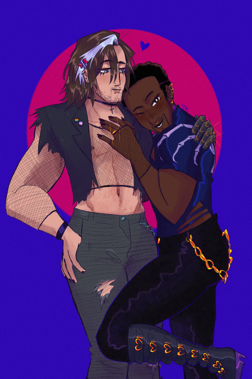 stygmatus:  me being self indulgent and drawing goth sambucky&gt;