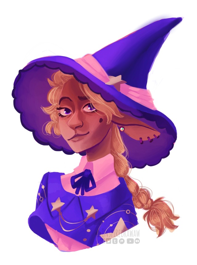 taz-ids:inspiredrawaw:It’s Taako!!!!! From TV!!!!! :D  [ID: Digital drawing of