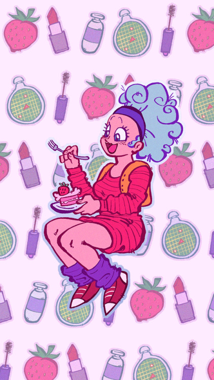 tuffits: i made bulma and majin buu phone wallpapers! feel free to use ✨ you can also support m