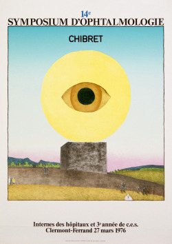 Poster for an ophthalmology conference in Clermont-Ferrand, France, 1976