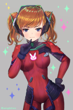 aengdohwa:  Overwatch D.Va Soryu Asuka Langley