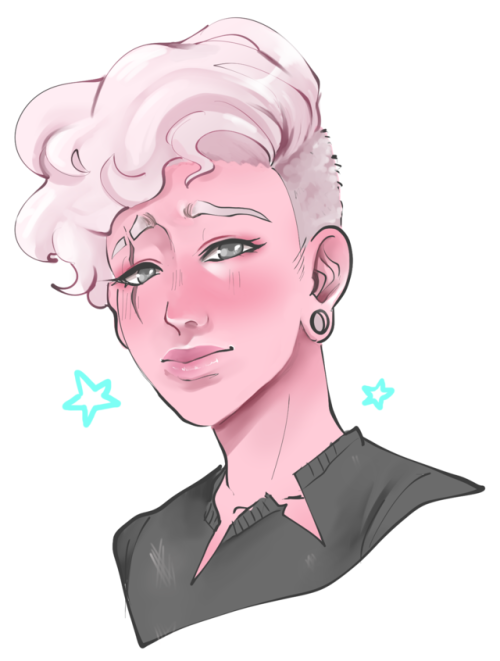 little paint practice with pink bby
