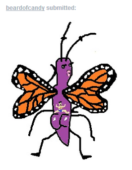 meladoodle:  meladoodle:  *butterfly gets a tattoo of a human on lower back*   someone just submitted this to me 