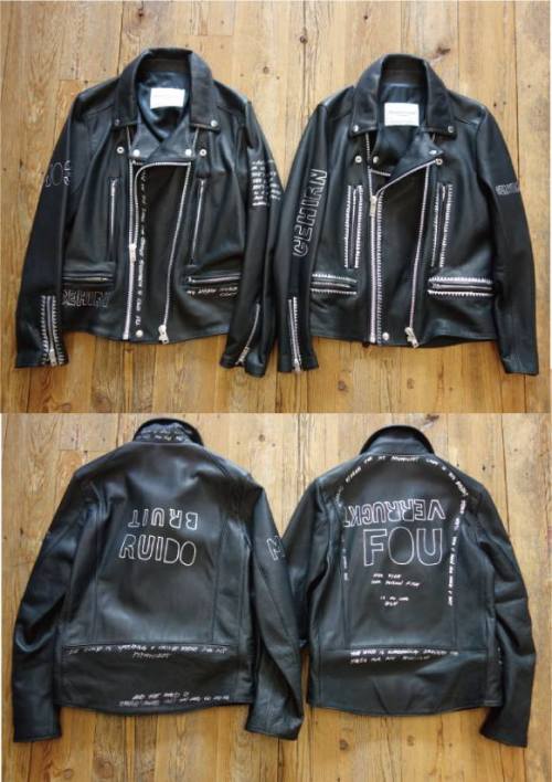 Biker Jacket, hand painted by Jun Takahashi