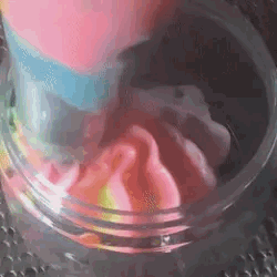 pastel rainbow body butter whip gif 