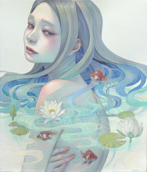 supersonicart:  Miho Hirano’s “The Beauties of Nature” at Corey Helford.Currently on view at Corey Helford Gallery in Los Angeles, California is artist Miho Hirano’s devastatingly gorgeous exhibition, “The Beauties of Nature.”Hirano’s