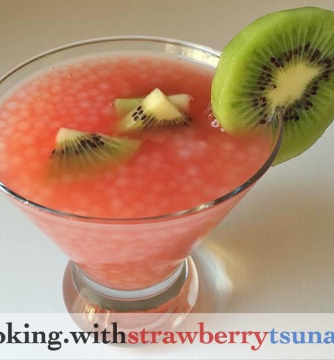 Watermelon Sago with Kiwi Fruit adult photos