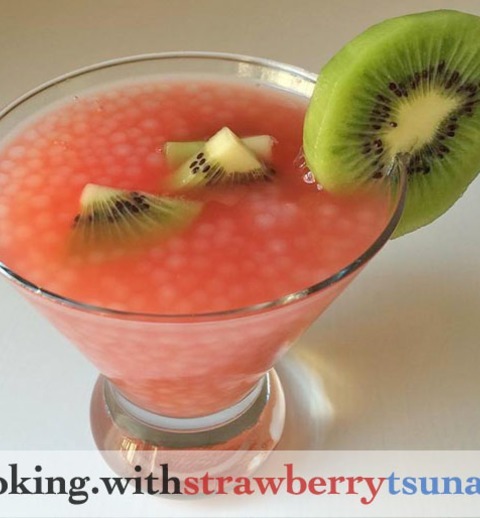 Watermelon Sago With Kiwi Fruit