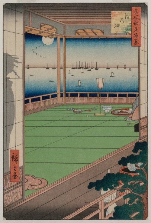 cma-japanese-art: The Moon-Viewing Promontory, from the series One Hundred Views of Famous Places in