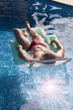 Pool Boy Taking A Break.http://Imrockhard4U.tumblr.com