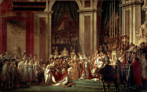 The Crowning of Josephine (and detail) by Jacques-Louis David