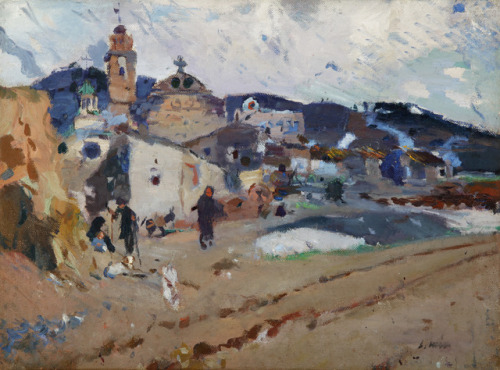 L'Aleixar , Rural House   -    Joaquim Mir i Trinxet,   1913 . Catalan,1873-1940oil on canvas ,  48 