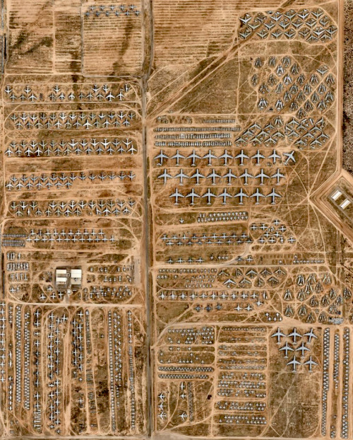 dailyoverview:The largest aircraft storage and preservation facility in the world is located at Davi