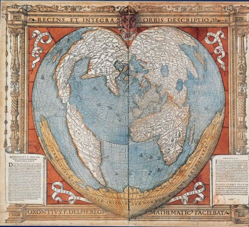 a-l-ancien-regime: Heart-shaped map of Terra Australis the “unknown land of the South" Recens e