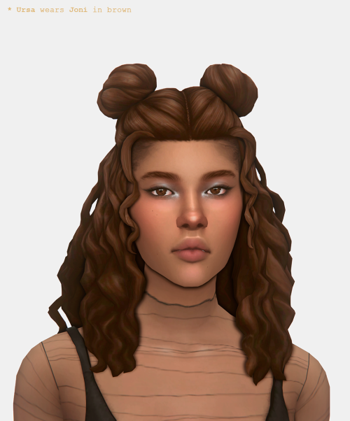 softerhaze:joni;a super casual hair based on how i typically wear my own! uv mapping curls is hard a