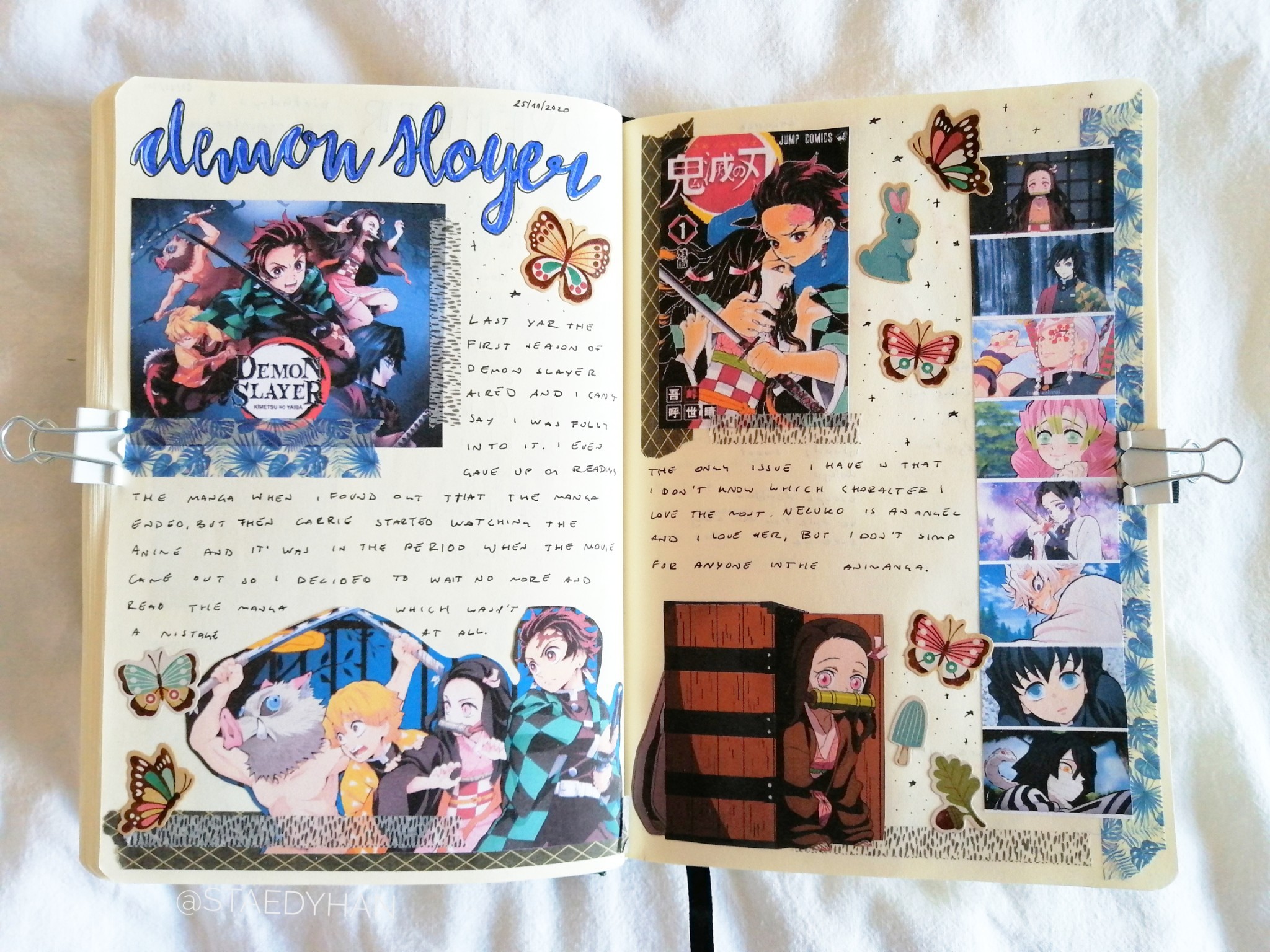 images Anime Bullet Journal Cover demon slayer anime journal spread
