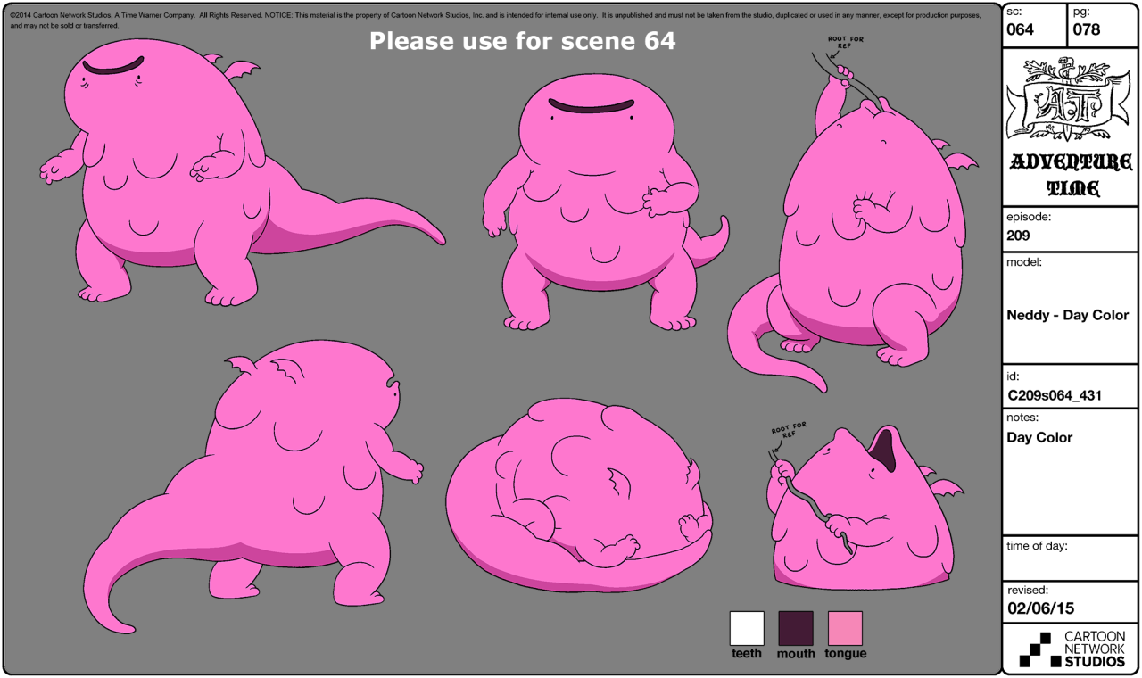 selected character model sheets (1 of 2) from Bonnie and Neddycharacter &amp;