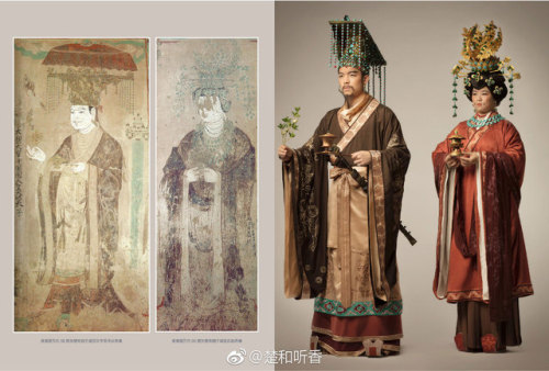 Reproductions of historical Chinese costumes after the Mogao caves murals 