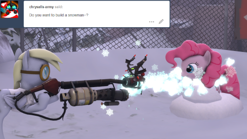 askderpyscientist:Derpy: Isn’t this how you are supposed to make a snowpony?xD