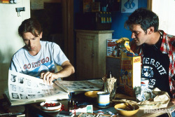 fuckyeahdirectors:  Tim Roth and Quentin Tarantino on the set of Reservoir Dogs (1992) 