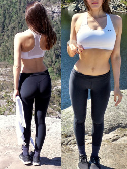 thesexiestposts:  hiking http://ift.tt/1R6MhUH Check out my blog for more sexy posts :)