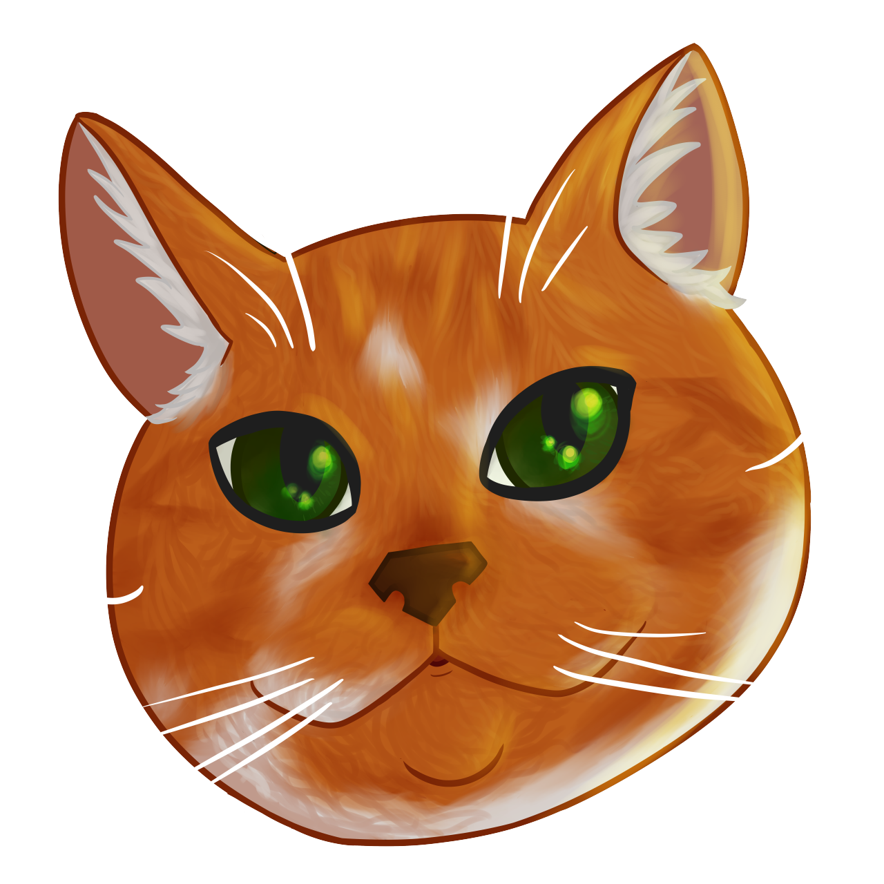 I’ve been feeling stressed out so I redrew a photo of my cat and exagerated how round his big round head is. anyway here’s 