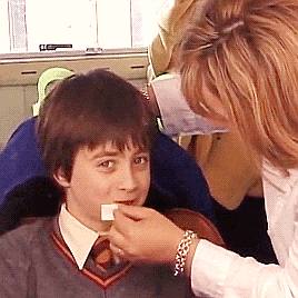 eileenprincers:#little beansThe Golden Trio’s first day on set (2 October 2000)